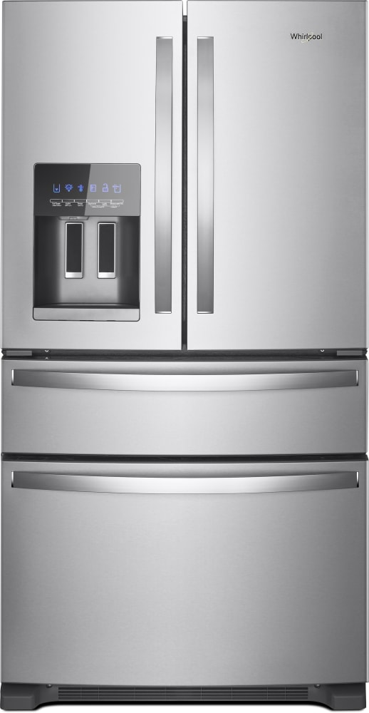 Whirlpool fridge on sale double door glass