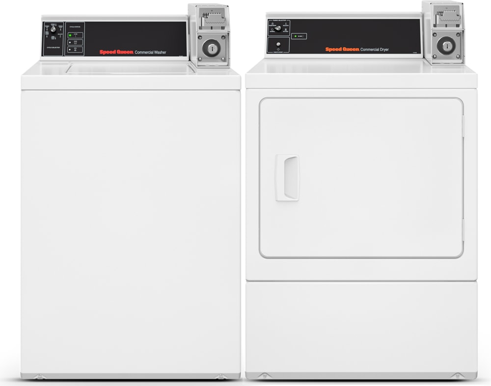 Speed Queen SPWADREW4000 Side by Side Washer Dryer Set with Top