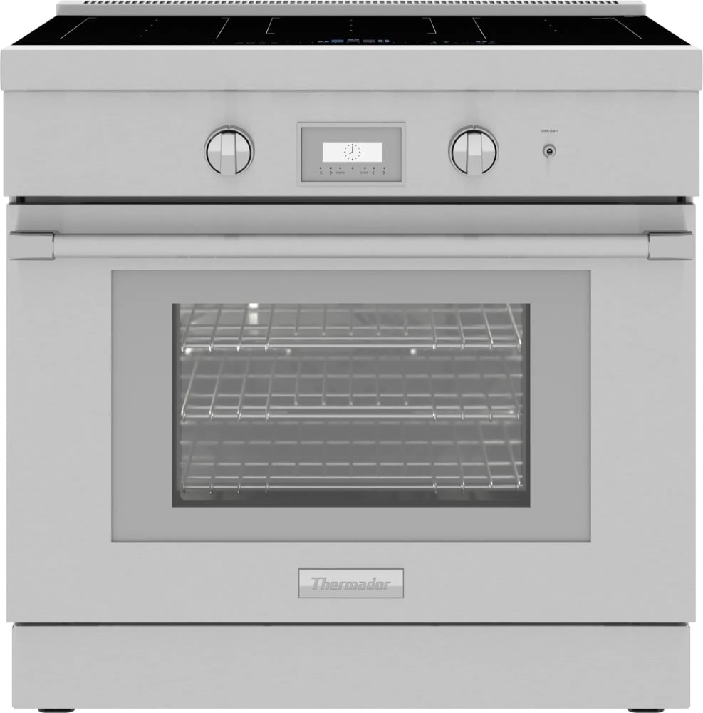 36 inch induction range double oven top