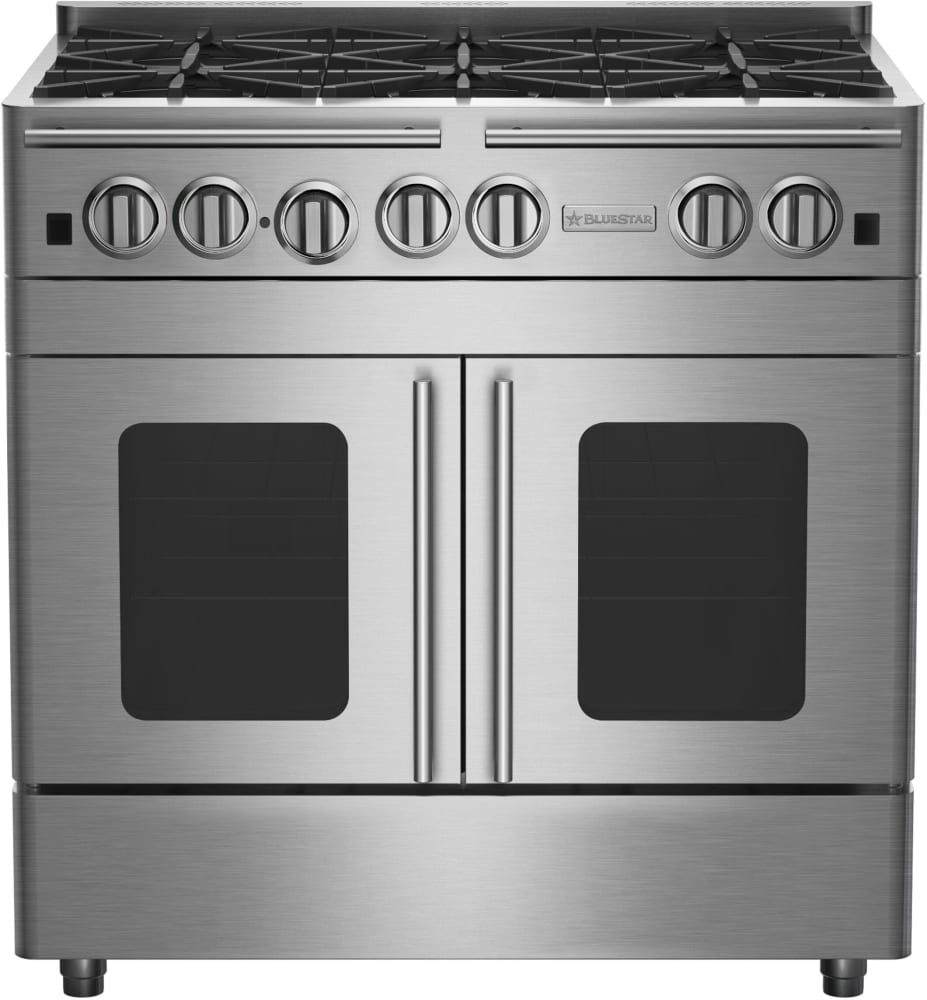 BOLD 36 Freestanding All Gas Range with LP Gas Stove and Gas Oven,  Stainless steel with Chrome Trim