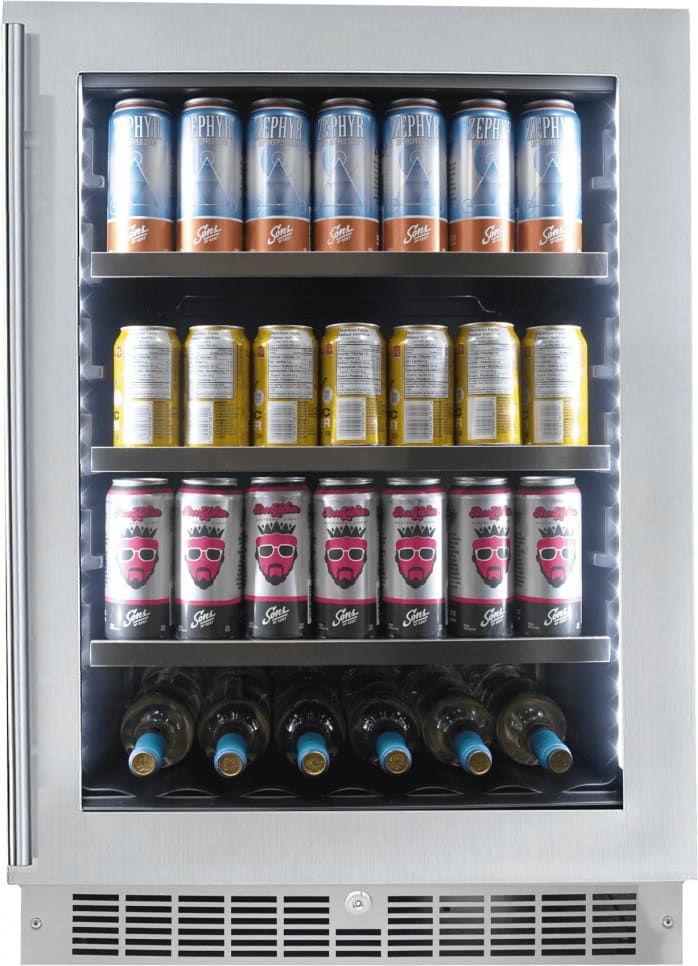 Mini Fridge Cooler - 70 Can Beverage Refrigerator Glass Door for Beer Soda  Wine