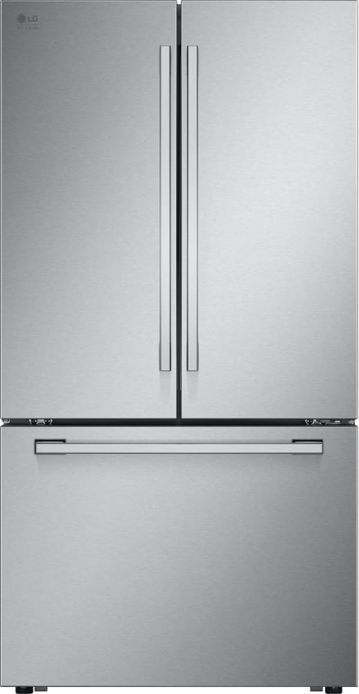 LG SRFB27S3 36 Inch Counter-Depth Freestanding French Door Smart  Refrigerator with 26.5 Cu. Ft. Capacity, Door Cooling+, CoolGuard™, Glide  N' Serve™, PrintProof™, LED Lighting, ThinQ® Technology, Smart Diagnosis,  Internal Water Dispenser, and