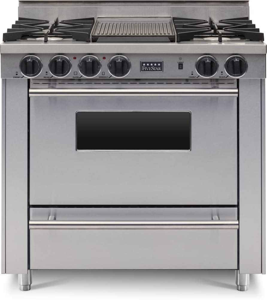 FiveStar TTN3127BW 36 Inch Freestanding Gas Range with 4 Open