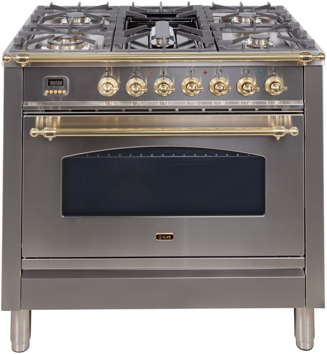 Ilve UPN90FDVGGILP 36 Inch Freestanding Gas Range with 5 Sealed