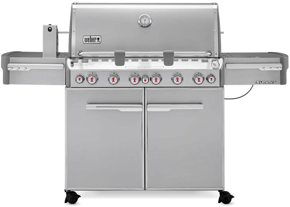 Weber 7370001 Summit® S-670s Freestanding Gas Grill with 769 sq. in.  Cooking Area, 6 Stainless Steel Burners, Stainless Steel Grates, Infrared  Rotisserie, Sear Station, and Side Burner: Liquid Propane