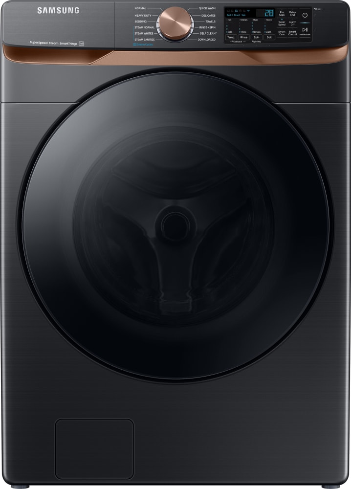 Samsung WF50BG8300AV 27 Inch Smart Front Load Washer with 5.0 cu. ft.  Capacity, 23 Wash Cycles, Vibration Reduction Technology+, Antimicrobial  Technology, Steam, Sanitize, Super Speed Wash, Self Clean+, ADA Compliant,  and ENERGY
