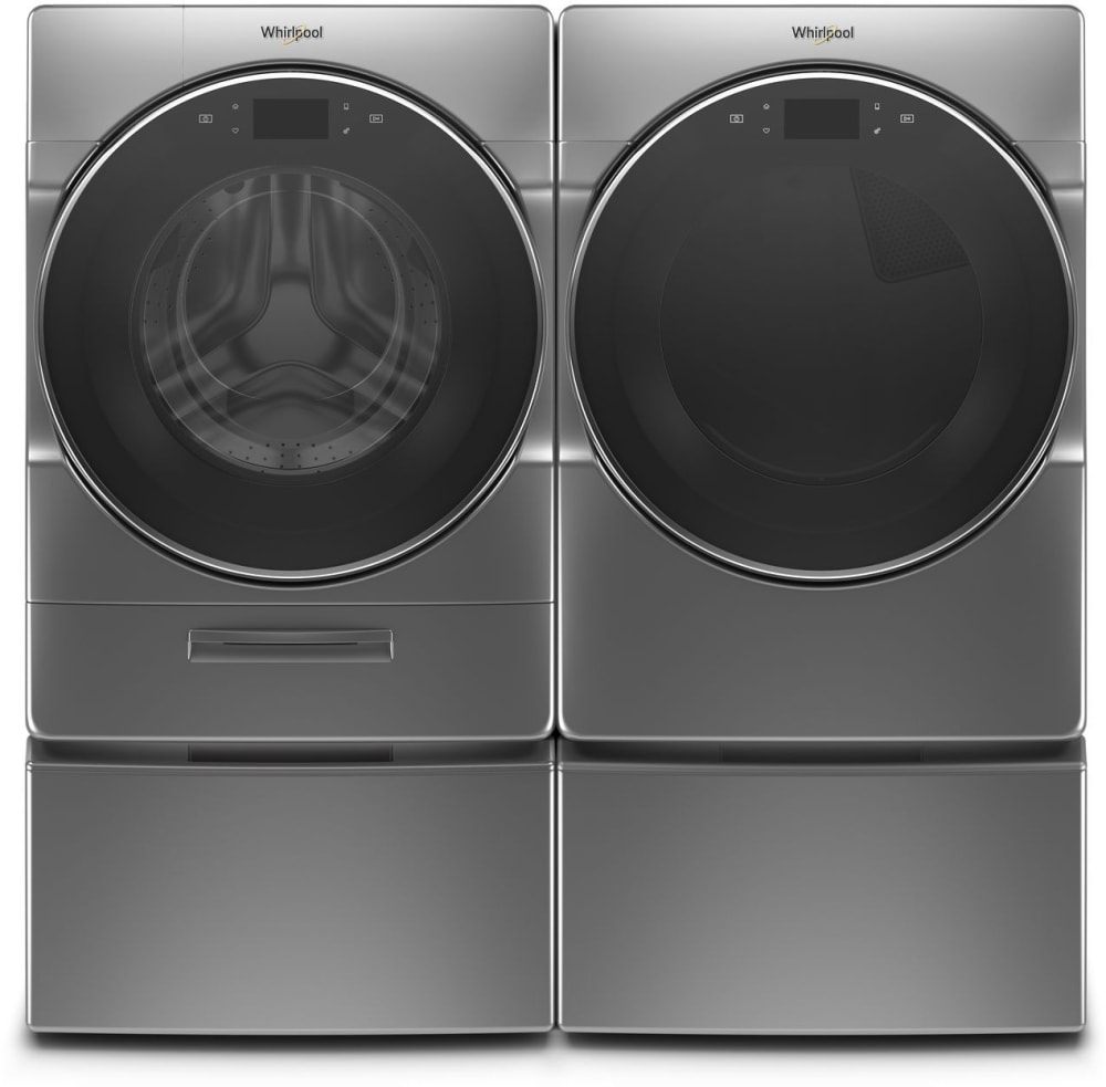 Whirlpool chrome shadow washer and deals dryer