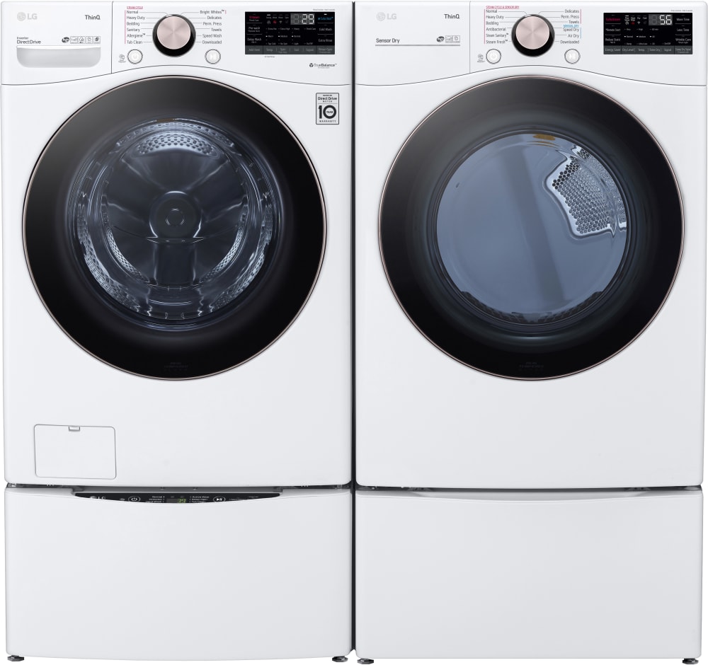 LG LGWADREW40003 Side by Side on Pedestals Washer Dryer Set with