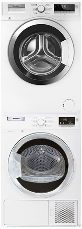 Blomberg BLWADREW00SX22 Stacked Washer Dryer Set with Front Load