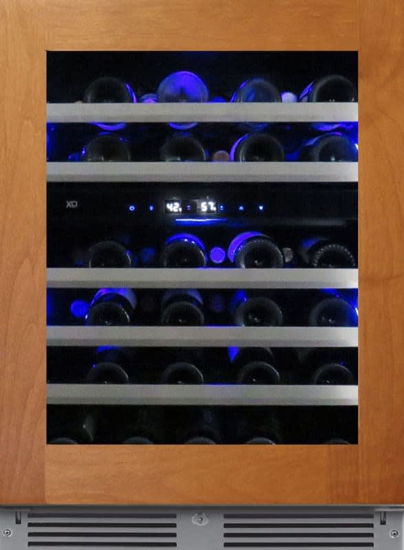 XO XOU24WDZGOR 24 Inch Dual Zone Wine Cooler with 46 Bottle Capacity