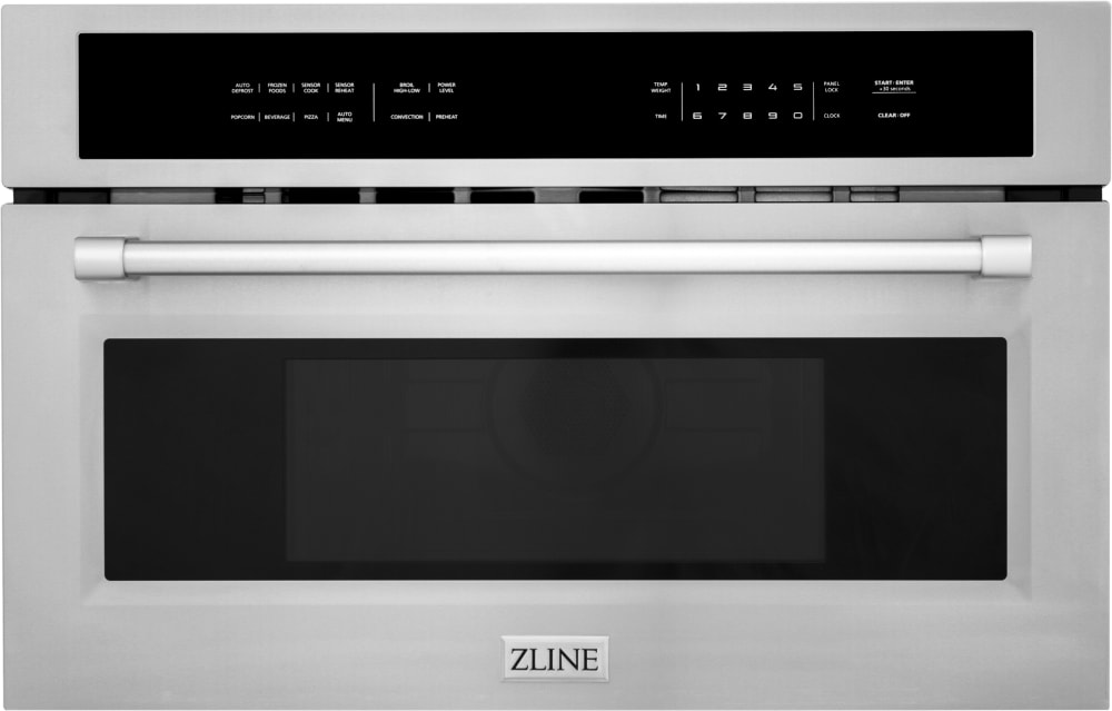 ZLINE MWO30 30 Inch Built-in Convection Microwave Oven with 1.6 cu. ft.  Capacity, 11 Power Levels, Speed cooking, Sensor Cooking, Auto-Defrost  setting, LCD Screen, Child Lock, Rapid Pre-Heat, Reversible wire rack 