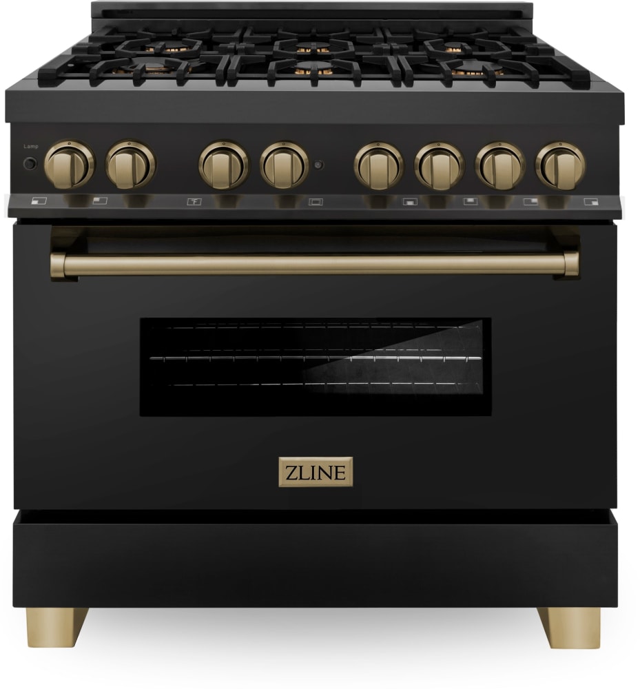 ZLINE Autograph Gold Package - 36 Rangetop, 36 Range Hood