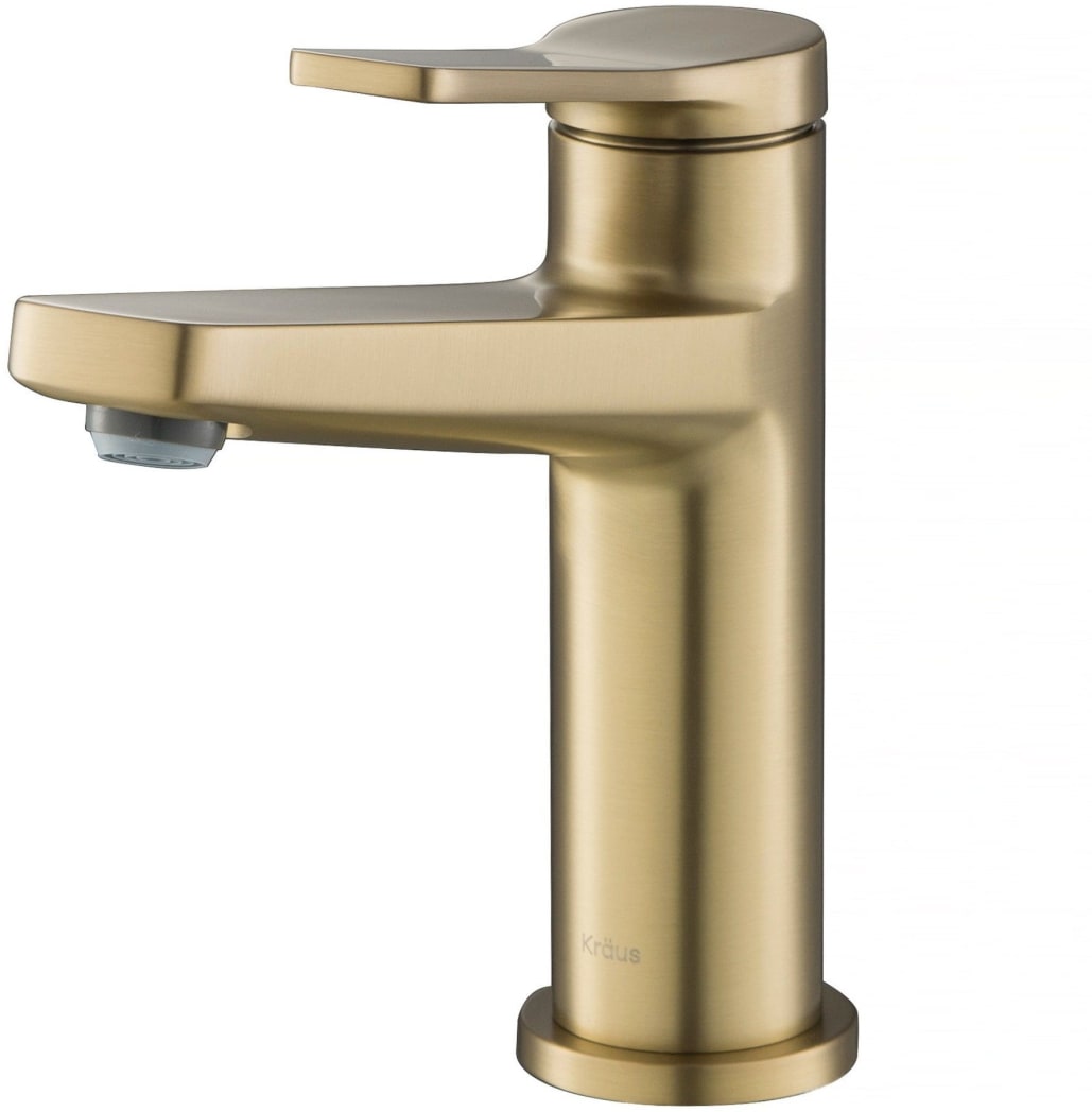 Kraus KVF-1220BG Ramus Vessel Sink Faucet - Single Handle, Brushed Gold, With Pop-Up Drain