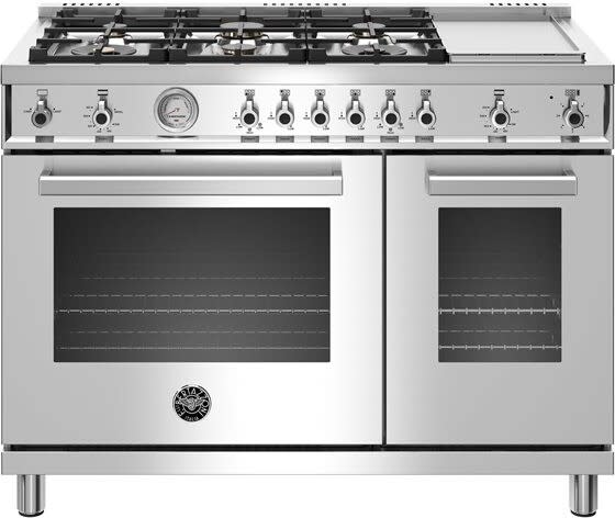 Bertazzoni PROF486GGASXT 48 Inch Freestanding Professional Gas