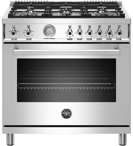 Bertazzoni PROF366GASXT 36 Inch Freestanding Professional Gas