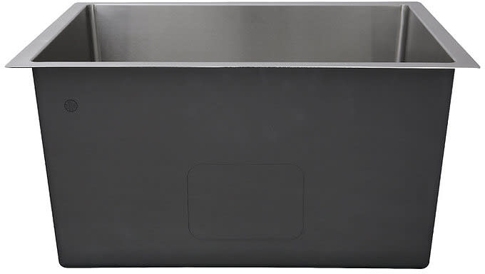 銀ベイ Glacier Bay 23 in. Undermount Single Bowl 18 Gauge Gunmetal