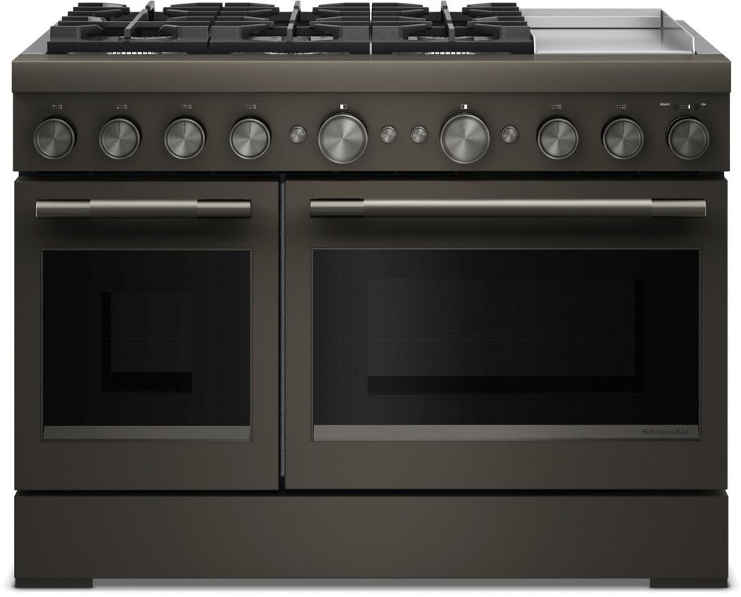 KitchenAid KFDD948SBE 48 Freestanding Dual Fuel Range with 6