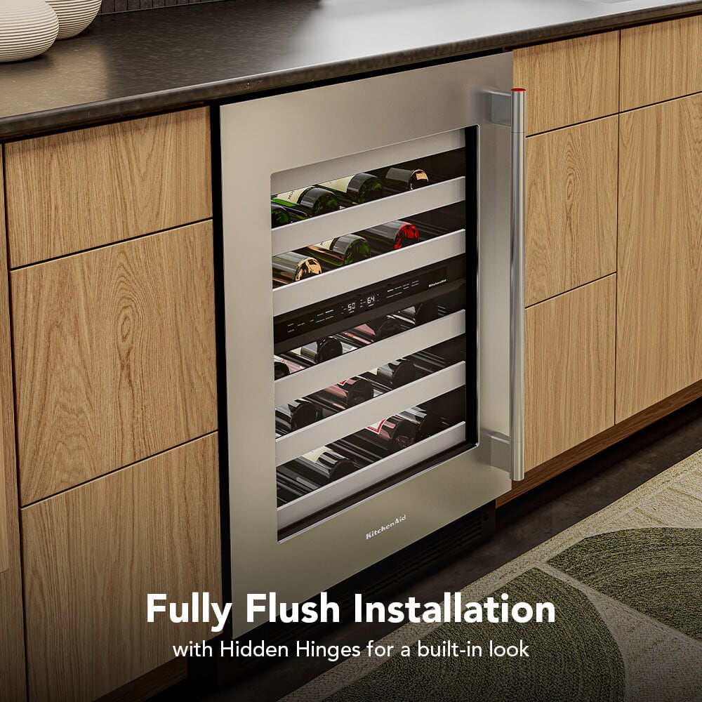 KitchenAid KUWL324SSB 24 Inch Undercounter Dual Zone Wine Cellar