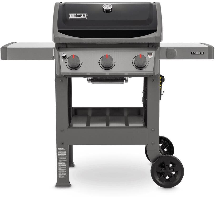 Weber 45010001 Spirit II E 310 52 Inch Freestanding Gas Grill with 529 sq. in. Total Cooking Area 30 000 BTU Stainless Steel Burner and Cast Iron