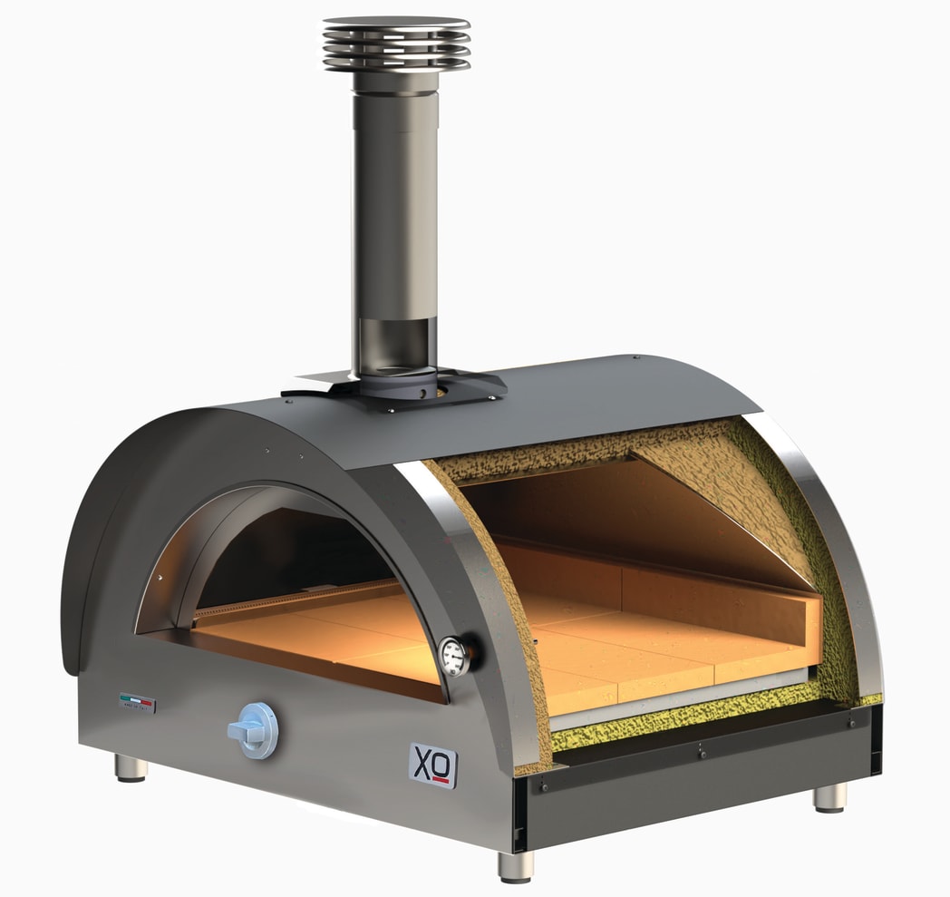 XO XOPIZZA1GASCAN 29 Inch Countertop Natural Gas Pizza Oven with