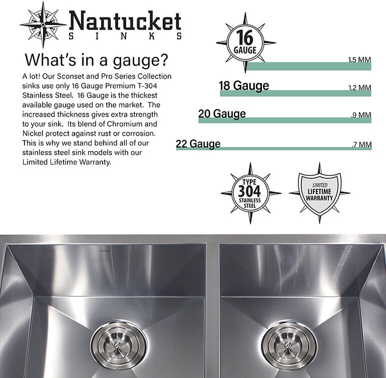 さな Nantucket Sinks SR1815 15 Inch Bar/Prep Sink with 10 Inch