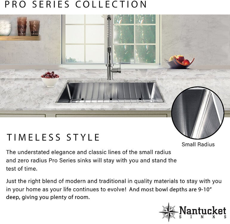 Nantucket Sinks SR1815 15 Inch Bar/Prep Sink with 10 Inch