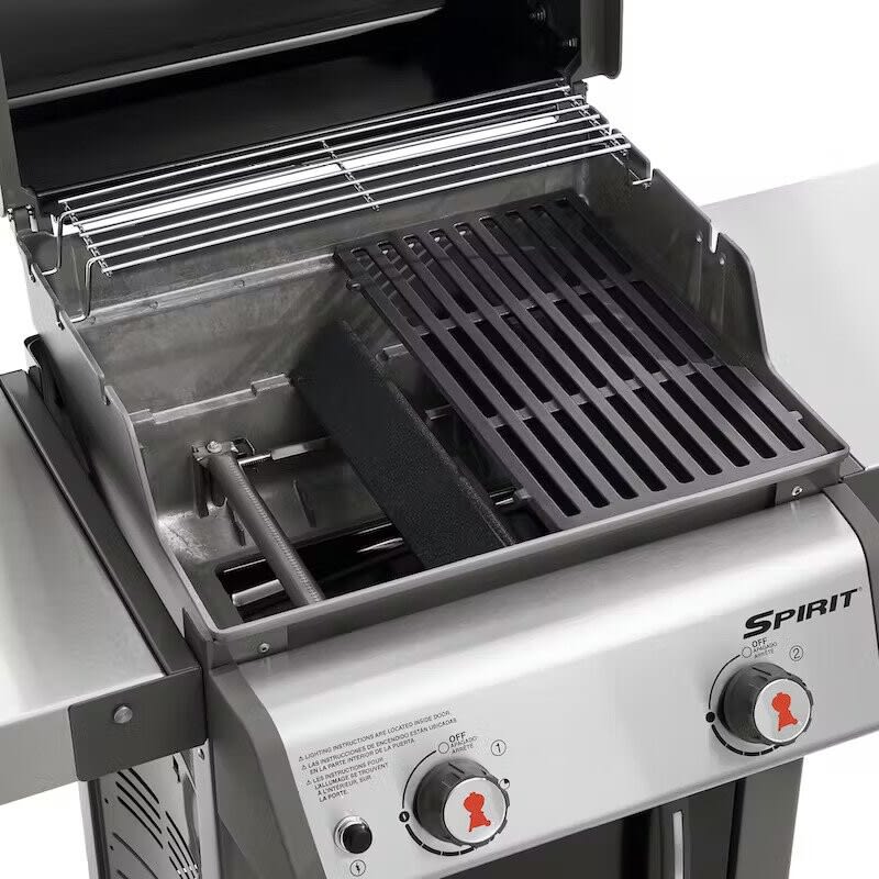GFTIME 38,9CM Barres Flavorizer 7635 pour Weber Spirit E210 S210 E220 S220 (avec Bouton Avant), Pièce de Rechange de Plaque Chauffante Acier Inoxydable pour Weber Spirit I & II 200