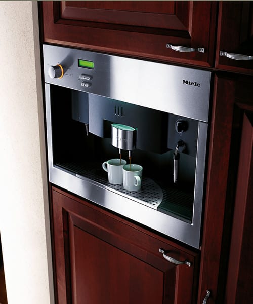 Miele CVA615BL 24 Inch Whole Bean Built in Coffee System with Adjustable Grinder Settings Patented Brewing Unit Black Glass