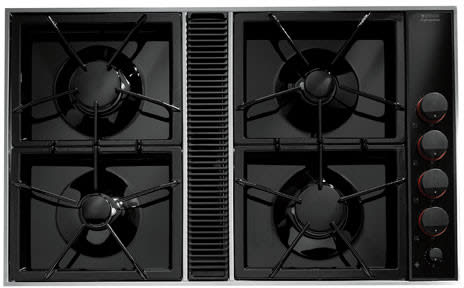 JennAir CVGX2423B 34 Inch Double Gas Downdraft Cooktop with Sealed