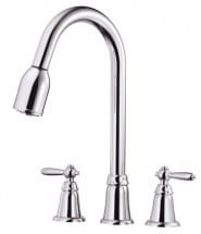 Danze® D417017 Double Handle Kitchen Pull-Down Faucet with Quiet