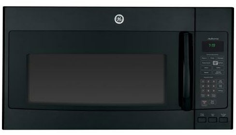 GE DVM7195DFBB 1.9 cu. ft. Over the Range Microwave Oven with Sensor Cooking My Cycle Steam Clean Steam Cook 1000 Watts 400 CFM Venting Defrost Charcoal Filter Halogen Lighting and Glass Turntable Bla...