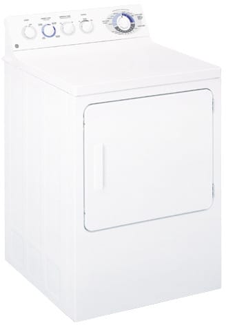 DWE④ GE DWXR483EBWW 27 Inch Electric Dryer with 6.0 Cu. Ft. Capacity, 8