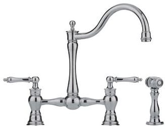 Franke FF7070A 3-Hole Bridge Kitchen Faucet and Sidespray with