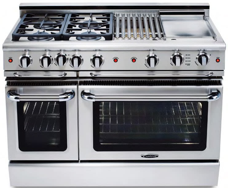 Capital GSCR486BN 48 Inch Freestanding Pro-Style Gas Range with 6