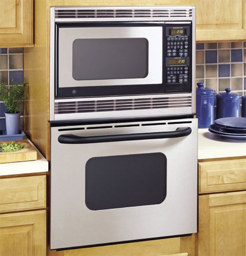GE JKP86SHSS 27 Inch Combination Microwave Wall Oven with Super