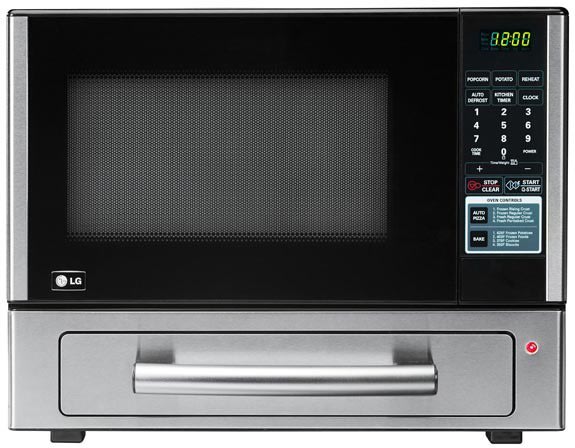 LG LCSP1110ST 1.1 cu. ft. Combination Countertop Microwave Baking Drawer with 1 000 Watt Microwave Oven 1 400 Watt Baking Drawer Auto Pizza Feature 4 Auto Cook Options Child Lockout and LED Display