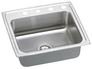 Elkay LR22193 22 Inch Top Mount Single Bowl Stainless Steel Sink