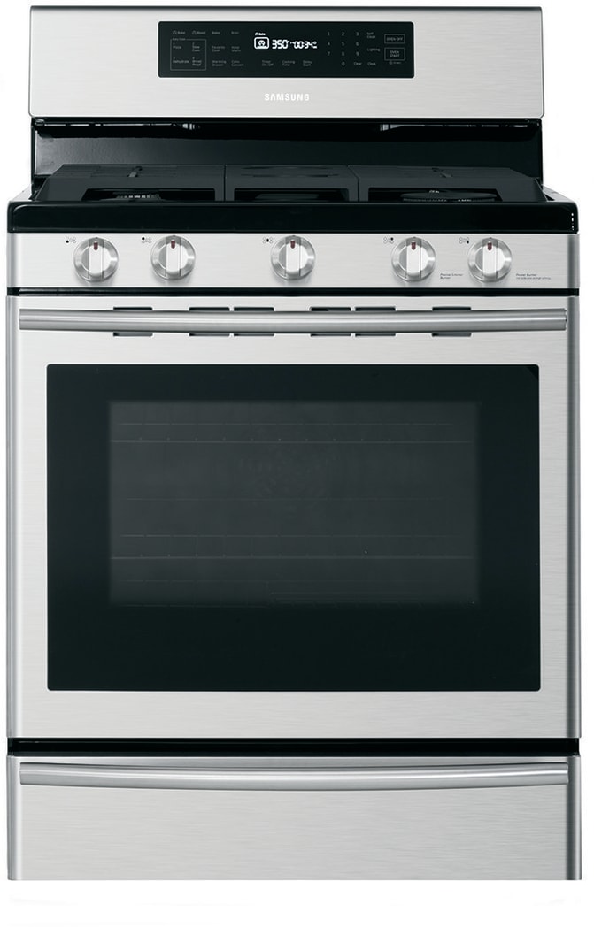 Samsung NX58H5650WS 30 Inch Freestanding Gas Range with 5 Sealed