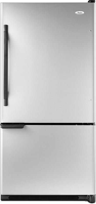 Whirlpool EB2SHKXVD 22.1 cu. ft. Bottom-Freezer Refrigerator with 2  Adjustable Full-Width Glass Shelves, Adjustable Door Bins, Accu-Chill  Temperature System, Humidity-Controlled Crispers and Side-Swing Freezer  Door: Silver