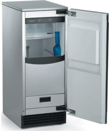 Scotsman SCN60PA1SU 15 Inch Undercounter Ice Maker with 80 lbs. Nugget Daily Ice Production 26 lbs. Ice Storage Interior Light Self Closing Door and Built in Drain Pump Unfinished Requires Custom Pane...