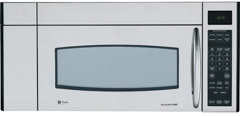 GE JVM3670SK 1.8 cu. ft. Over the Range Microwave Oven with 1100 Cooking Watts 10 Power Levels CircuWave Cooking System Sensor Cooking Active Hidden Vent Recessed Turntable 300 CFM Exhaust Fan and Hal...