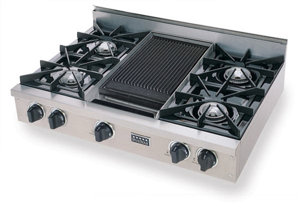 FiveStar TPN0367 36 Inch Pro-Style LP Gas Cooktop with 4 Open
