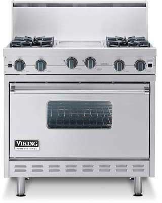 Viking VGIC3654GSS 36 Inch Pro-Style Gas Range with 4 Open Burners