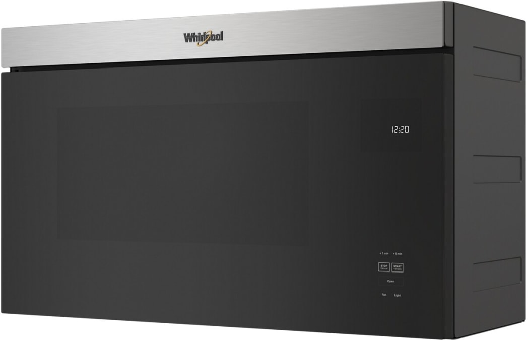 Whirlpool WMMF5930PZ 1.1 cu. ft. Over the Range Microwave Oven with 1 000 Watts 3 Speed 300 CFM Venting System Steam Clean Turntable Free Design and LED Cooktop Lighting Fingerprint Resistant Stainles...
