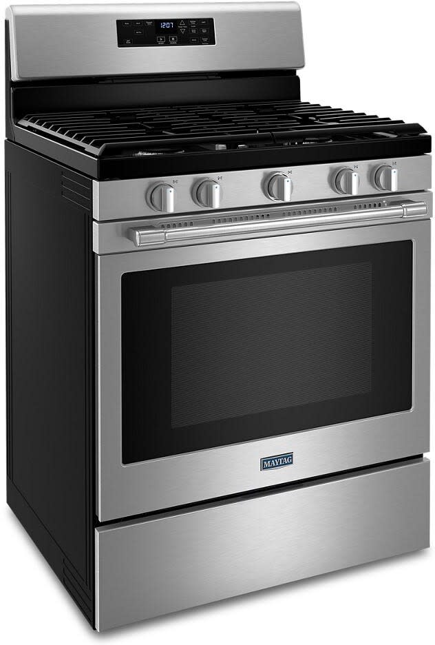 Maytag stainless steel gas stove outlet