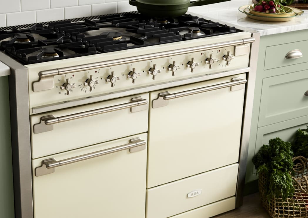 AGA AEL481INSS 48 Inch Freestanding Induction Range with 5 Elements Triple Oven 6 cu. ft. Total Oven Capacity Storage Drawer and EasyClean Technology Stainless Steel