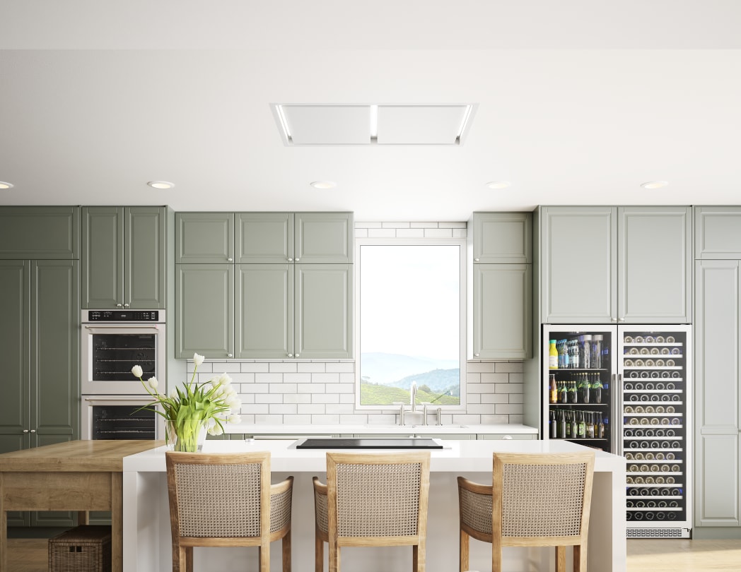 Zephyr ALUE43CWX Lux 43 Inch Island Mount Range Hood with Multiple