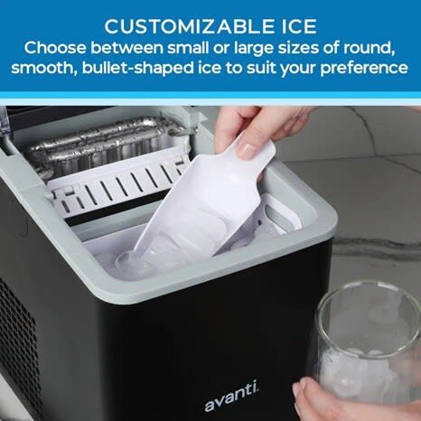 250616-01 ②NANKANG ICE ACTIVA AW1スタッド２本 Avanti AVIM2625BK 9 Inch Countertop Ice Maker with 26 lbs. Daily
