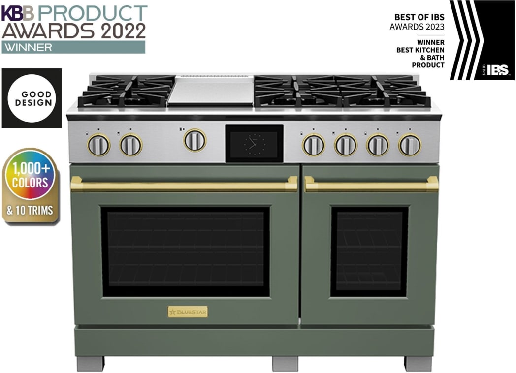 BlueStar BSDF486GCPLT 48 Inch Freestanding Dual Fuel Range with 6