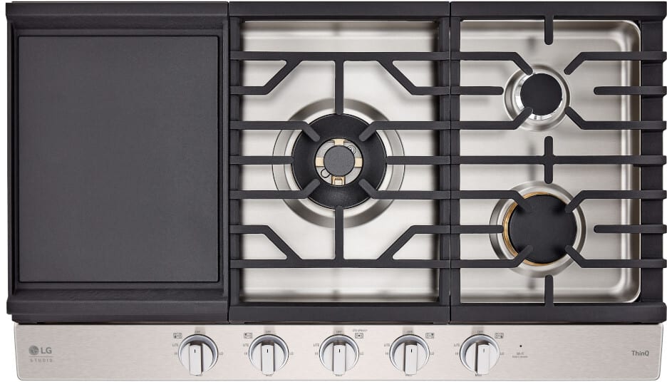 LG CBGS3628S Gas Cooktop with 5 Sealed Burners, Cast Iron